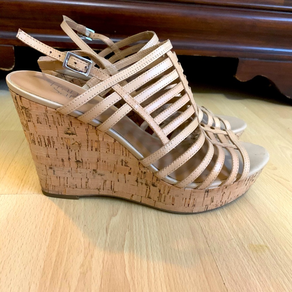 Franco Sarto Tan Wedge Heel